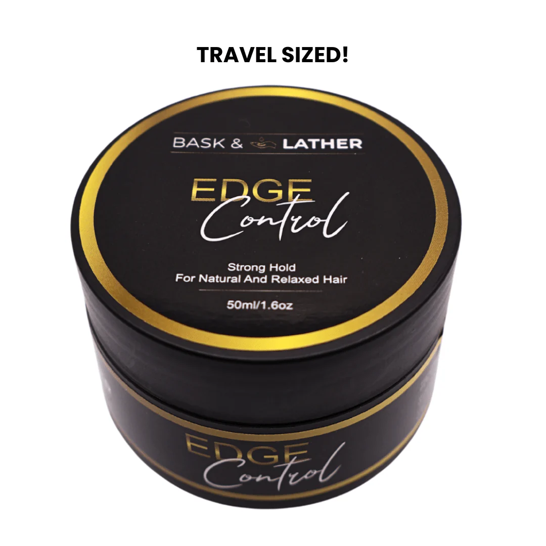 BASK & LATHER Strong Hold Edge Control Gel with Castor Oil 3pcs