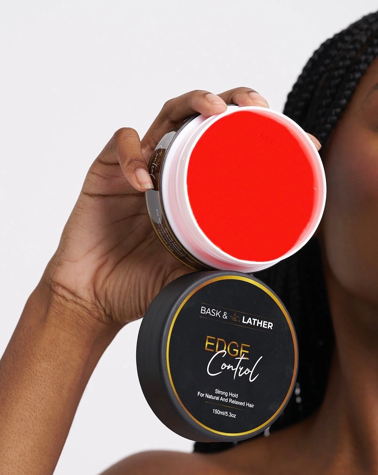 BASK & LATHER Strong Hold Edge Control Gel with Castor Oil 3pcs