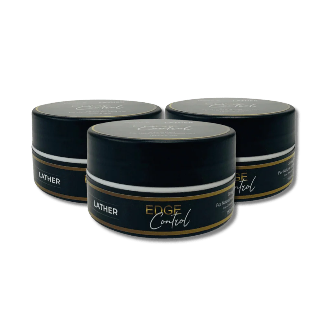 BASK & LATHER Strong Hold Edge Control Gel with Castor Oil 3pcs