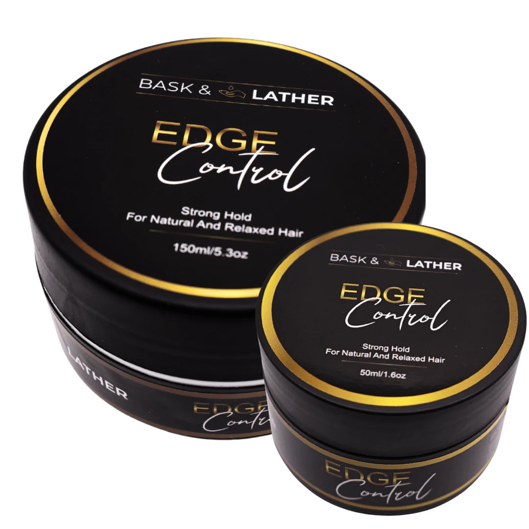 BASK & LATHER Strong Hold Edge Control Gel with Castor Oil 3pcs