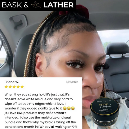 BASK & LATHER Strong Hold Edge Control Gel with Castor Oil 3pcs